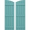 Ekena Millwork Americraft 5-Board (3 Batten) Wood Joined Board-n-Batten Shutters w/Ellipt Top, ARW401BE518X77PTH, PR ARW401BE518X77PTH - alternate 1